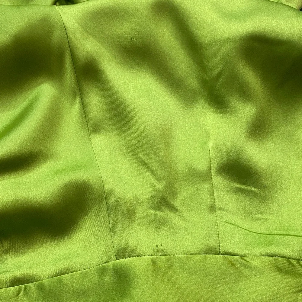 Zara Olive Green Wide-Leg Pleated Trousers Size S - Picture 16 of 16